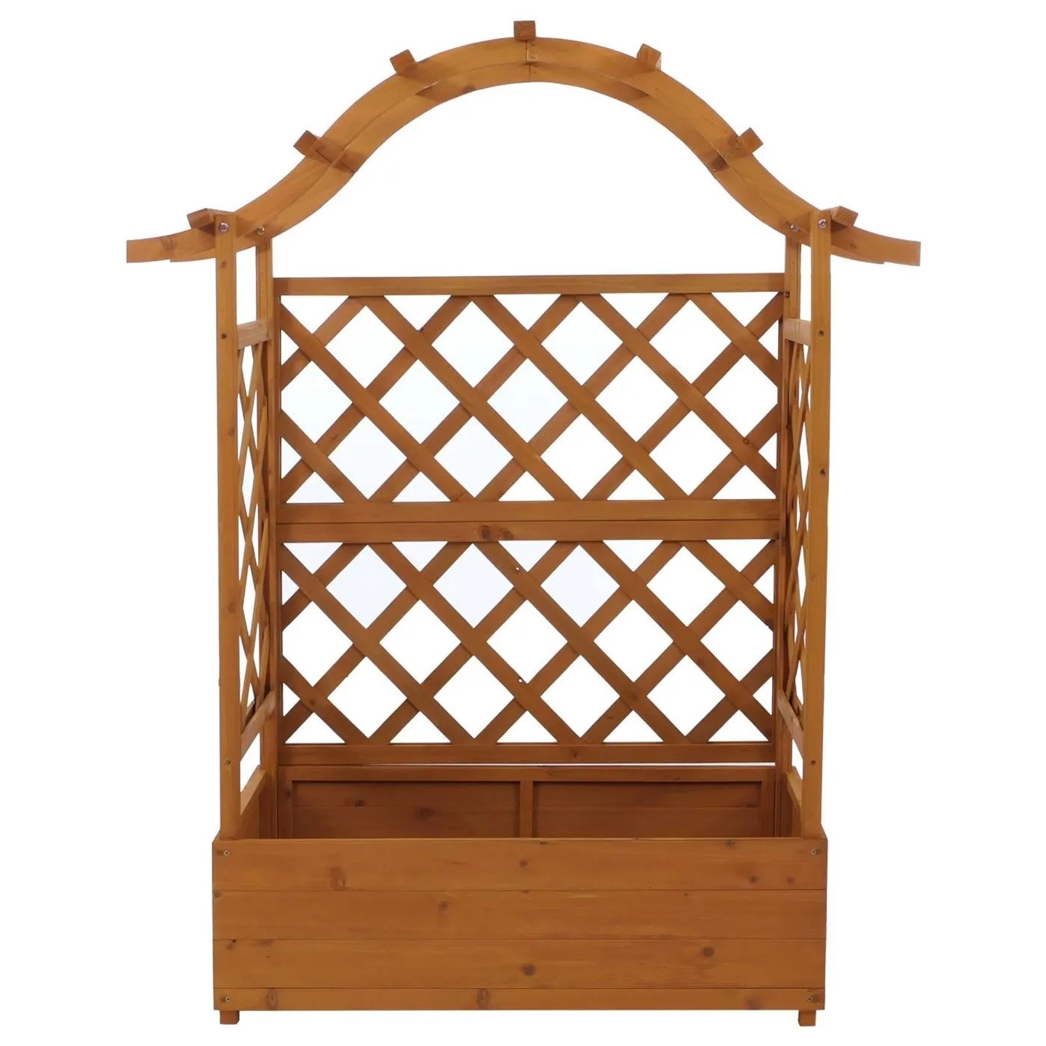 MCW Hochbeet P66 Rankgitter Spalier Holz 138x110x44cm Natur kaufen bei OBI