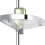 Wenko Teleskop Duschecke Premium mit 3 Ablagen in Silber, Detailansicht.