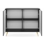 Selsey Selsey Sideboard Bello mit Lamellenfronten 104 cm Schwarz mit Goldenen Beinen_4