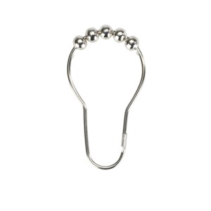 Schöner Wohnen Duschvorhangring aus Chrom, 1 Stück mit Kugellager für Duschvorhänge.