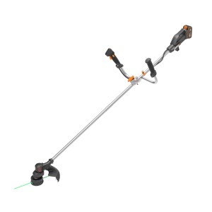 Worx Akku-Freischneider WG082E 20V mit Trimmerkopf und Akku, ideal für Gartenarbeiten.