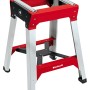 Einhell Universal-Kappsägen-Untergestell mit Aluminium-Montageschiene und höhenverstellbarem Fuß.