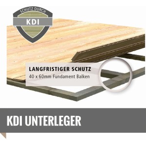 Karibu Gartenhaus Fußboden aus Holz mit Unterkonstruktion für 238x213 cm Gartenhäuser.
