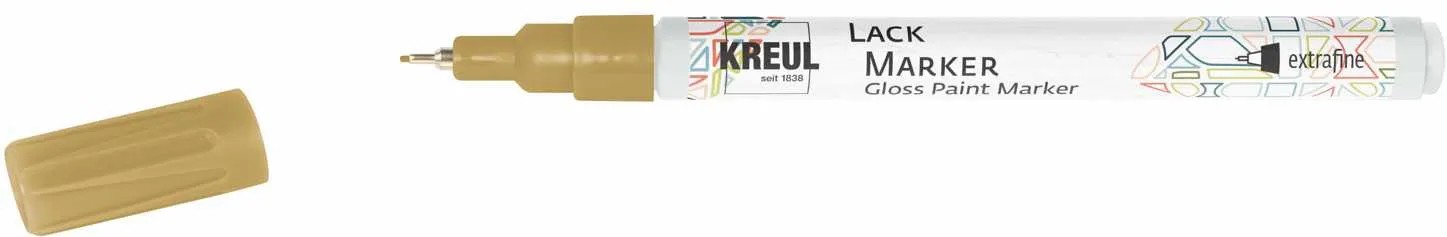 KREUL Lackmarker Extrafein Gold - 0,8mm Strichstärke Für Filigrane Arbeiten