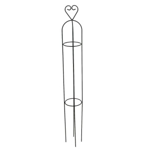 Obelisk mit Herz Ø 16,5 cm Grau