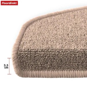 KARAT Stufenmatte London Pro Halbrund Beige 25 x 65 cm