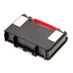 Qbrick System PRO Organizer: Werkzeugkoffer Set mit Wandadapter, schwarz/rot.