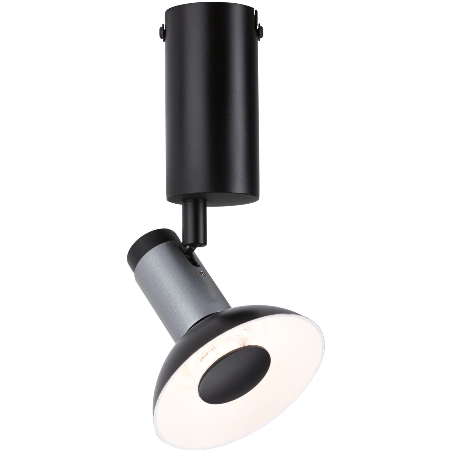 Paulmann Runa Deckenleuchte, schwarz-anthrazit, schwenkbarer GU10 Spot für Wand oder Decke.