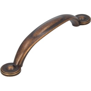 Siro Möbelgriff 1916 aus Metall in Messing Antik Optik, Lochabstand 96mm.