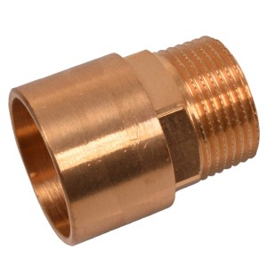 Kirchhoff Übergangsnippel, 12 mm x 16,7 mm, blanke Muffe für Lötfittings.