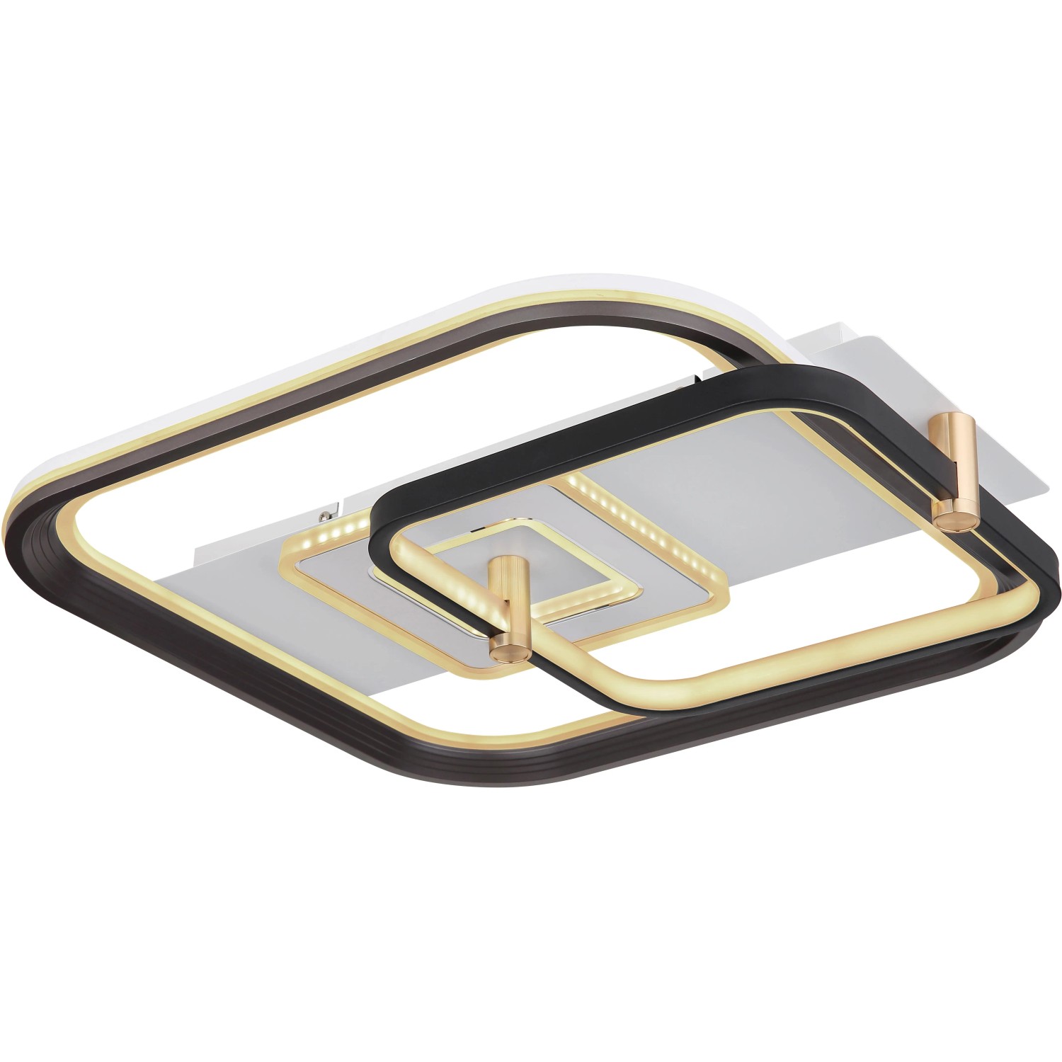 Moderne LED-Deckenleuchte Ani, weiß matt, mit eckigem Design für Wohnräume.