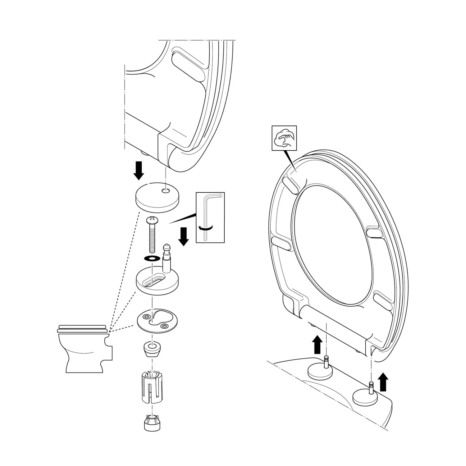 Montageanleitung: baliv WC-Sitz Garabi mit Absenkautomatik, Polypropylen, 3D Ozean.