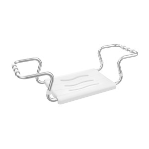 MSV Badewannensitz, ausziehbar von 55-70 cm, weiß-silber, für mehr Sicherheit im Bad.
