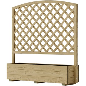 Pongauer Rankgitter Grinzing mit Diagonallattung, Fichtenholz, 139x137cm, für Kletterpflanzen.