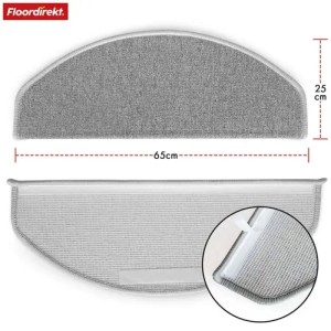 KARAT Stufenmatte London Pro Halbrund Grau 25 x 65 cm
