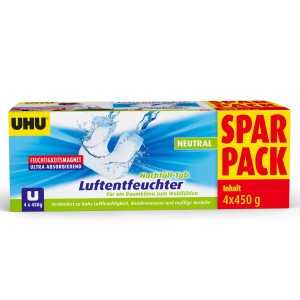 Uhu Luftentfeuchter Magnet Tab Nachfüllpack 4 x 450 g