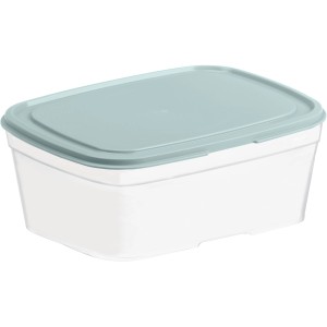 Bio Frischhaltedose 1 l, transparent mit blaugrünem Deckel, für Küche & Aufbewahrung.