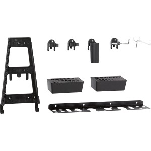 LUX Haken Set, 30-teilig für Lochwand: Haken, Halter und Ablagen für Werkzeug.