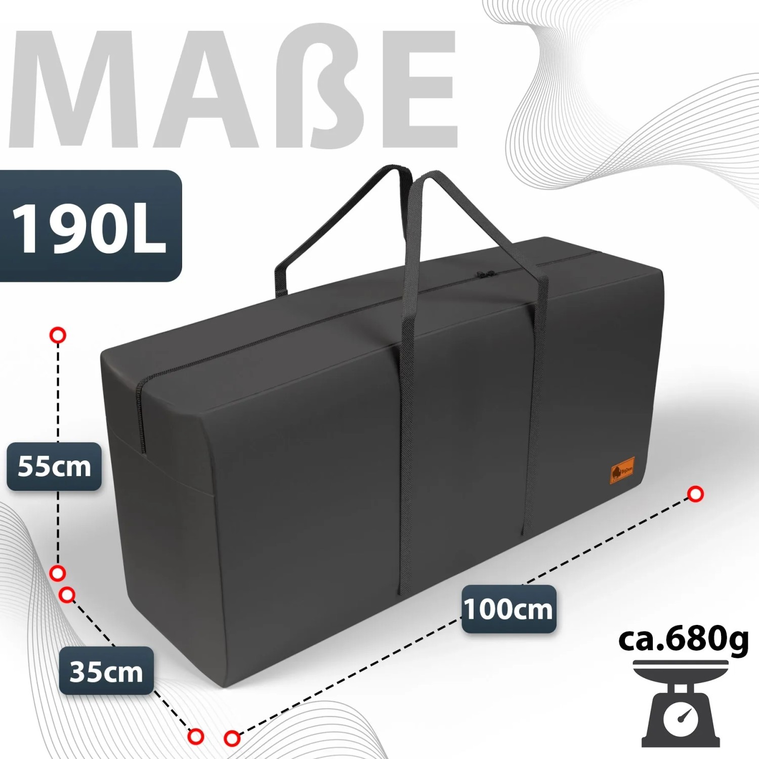 BigDean Extra Große Aufbewahrungstasche 100 X 55 X 35 Cm 190 L Faltbare Tragetasche Mit Reißverschluss Robuste Aufbewahrung Für Kleidung Bettwäsche kaufen bei OBI
