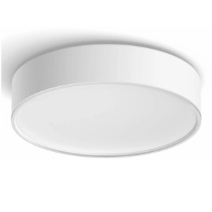 Weiße, runde Philips Hue Enrave Deckenleuchte mit Dimmer, 950 lm. Smarte Beleuchtung für Innenräume.