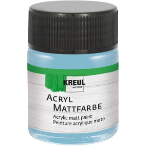 Kreul Acrylfarbe Matt Bayrischblau, 50ml Flasche. Matte Bastelfarbe für Hobby und Kunst.