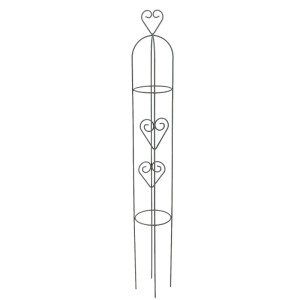 Obelisk mit Herz Ø 20 cm Grau