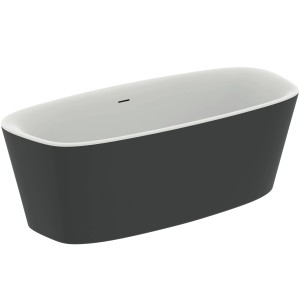 Freistehende Ideal Standard Badewanne Dea, oval, 180x80 cm, in Schwarz Matt. Blickfang für Ihr Badezimmer.
