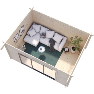 Palmako Gartenhaus Lea Slide Transparent Tauchgrundiert 450 cm x 330 cm