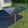 Palram Canopia Arizona Breeze Carport, 2.9x5 m, Anthrazit. Aluminium Carport mit Polycarbonat Dach.