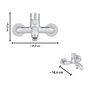 baliv Wannenarmatur WA-2610 Chrom, Aufputz-Wannenarmatur mit Einhebelmischer und S-Anschlüssen.