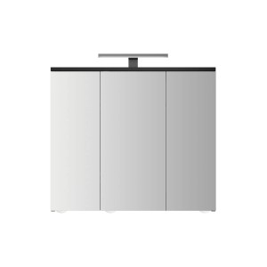 Jokey Spiegelschrank Arda, 72 cm, schwarz hochglanz mit LED-Beleuchtung.