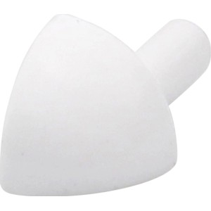 Ecke Viertelkreis-Abschlussprofil, glänzend weiß, 10mm, 4er-Pack für Fliesenschienen.