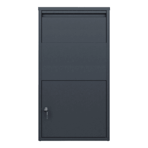 Heidemann Paketbox DESIGNline S, 85x45x23 cm, Anthrazit, Stahl, wetterfest, mit Schloss und Schlüssel.