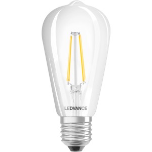 Ledvance Smart+ Filament Edison E27 Leuchtmittel, 6W, klare Glühbirne mit WiFi.