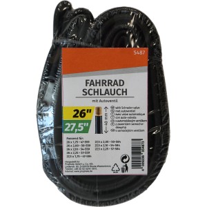 Prophete Fahrradschlauch 2er Set, 26/27,5 Zoll mit Autoventil.