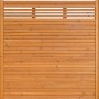 Sichtschutzzaun-Element, Typ 138, 180x180 cm, Kirschbaumfarben, aus lasiertem Fichtenholz.