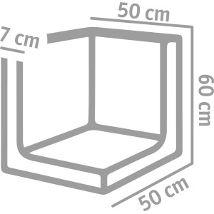 Diephaus L-Stein Ecke, unbewehrt, grau, 60x50x50x7 cm, zur Beet- und Böschungsbefestigung.