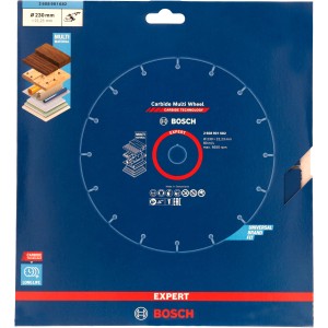 Bosch Expert Carbide Multi Wheel Trennscheibe, 230 mm Durchmesser, für Winkelschleifer.
