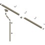 Skan Holz Regenrinne, 600 cm, braun, für Carport-Satteldach. Zubehör-Set aus Kunststoff.