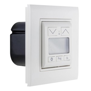 REV Ritter Rolladenzeitschaltuhr in Weiß für die Unterputzmontage. Zeitschaltuhr für Rollläden.