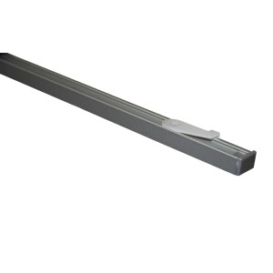 Gardinia Vorhangschiene Lucy, 1-läufig, silber, 160 cm, mit Zubehör.