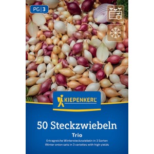 Kiepenkerl Wintersteckzwiebel Trio-Mix: 50 rote, weiße, gelbe Steckzwiebeln. Für hohe Erträge.