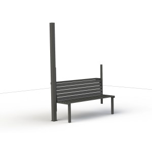 Siena Garden Bank Schattenmanufaktur für 2 Personen, 150 cm, mit Standpfosten. Zubehör für Lauben & Pavillons.