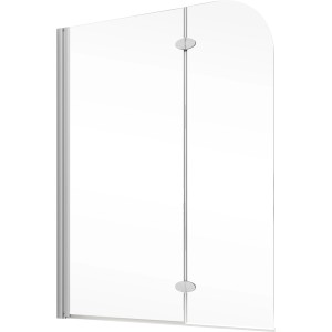 Schulte ExpressPlus Badewannenaufsatz, 2-teilig, Alu Natur, 140x112cm, Echtglas klar hell.