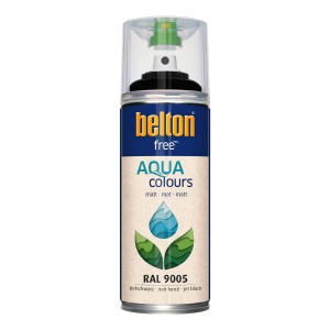 Belton Free AQUAcolours Buntlack RAL 9005 Tiefschwarz matt 400 ml