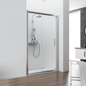 Schulte Gleittür Kristall/Trend 140 cm x 185 cm Echtglas klar hell