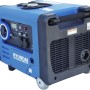 Blauer Hyundai Inverter-Generator HY4500SEi D mit Rädern, E-Start und Digitalanzeige.