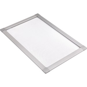 Teleskopierbare Lichtschachtabdeckung 40-60x70-120cm mit Alurahmen und Gewebe.