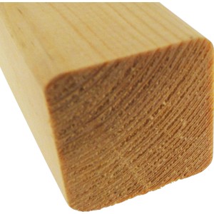 Kiefer Banklatte, 35x35x900 mm, Detailansicht der Holzstruktur.