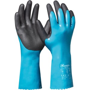 Gebol Grip Tech Arbeitshandschuh, blau/schwarz, Größe 10, mit extra Grip für Industrie und Handwerk.